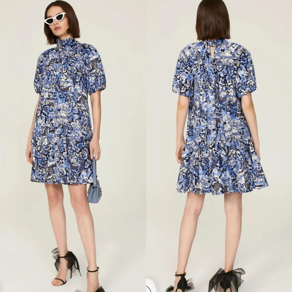 Kate‎ Spade Scenic Stroll Tie-Back Dress In Blazer Blue